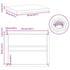 Mensole a Muro 2 pz 50x40 cm Argento in Acciaio Inossidabile