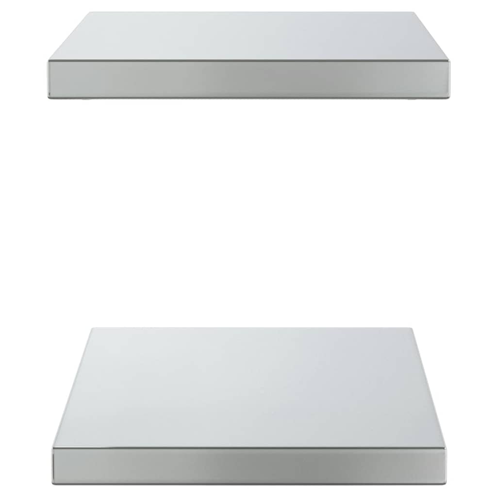 Mensole a Muro 2 pz 50x30 cm Argento in Acciaio Inossidabile
