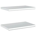 Mensole a Muro 2 pz 50x30 cm Argento in Acciaio Inossidabile