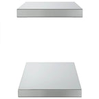 Mensole a Muro 2 pz 50x23,5cm Argento in Acciaio Inossidabile