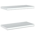Mensole a Muro 2 pz 50x23,5cm Argento in Acciaio Inossidabile