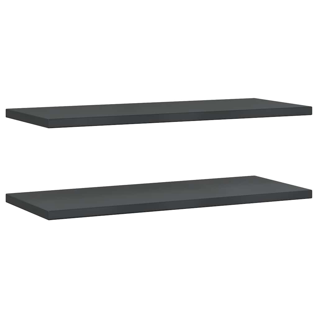 Mensole a Muro 2 pz 100x40 cm Nero in Acciaio Inossidabile