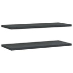 Mensole a Muro 2 pz 100x40 cm Nero in Acciaio Inossidabile
