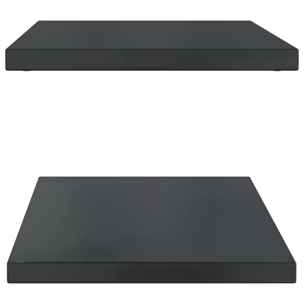 Mensole a Muro 2 pz 100x40 cm Nero in Acciaio Inossidabile