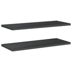 Mensole a Muro 2 pz 100x40 cm Nero in Acciaio Inossidabile