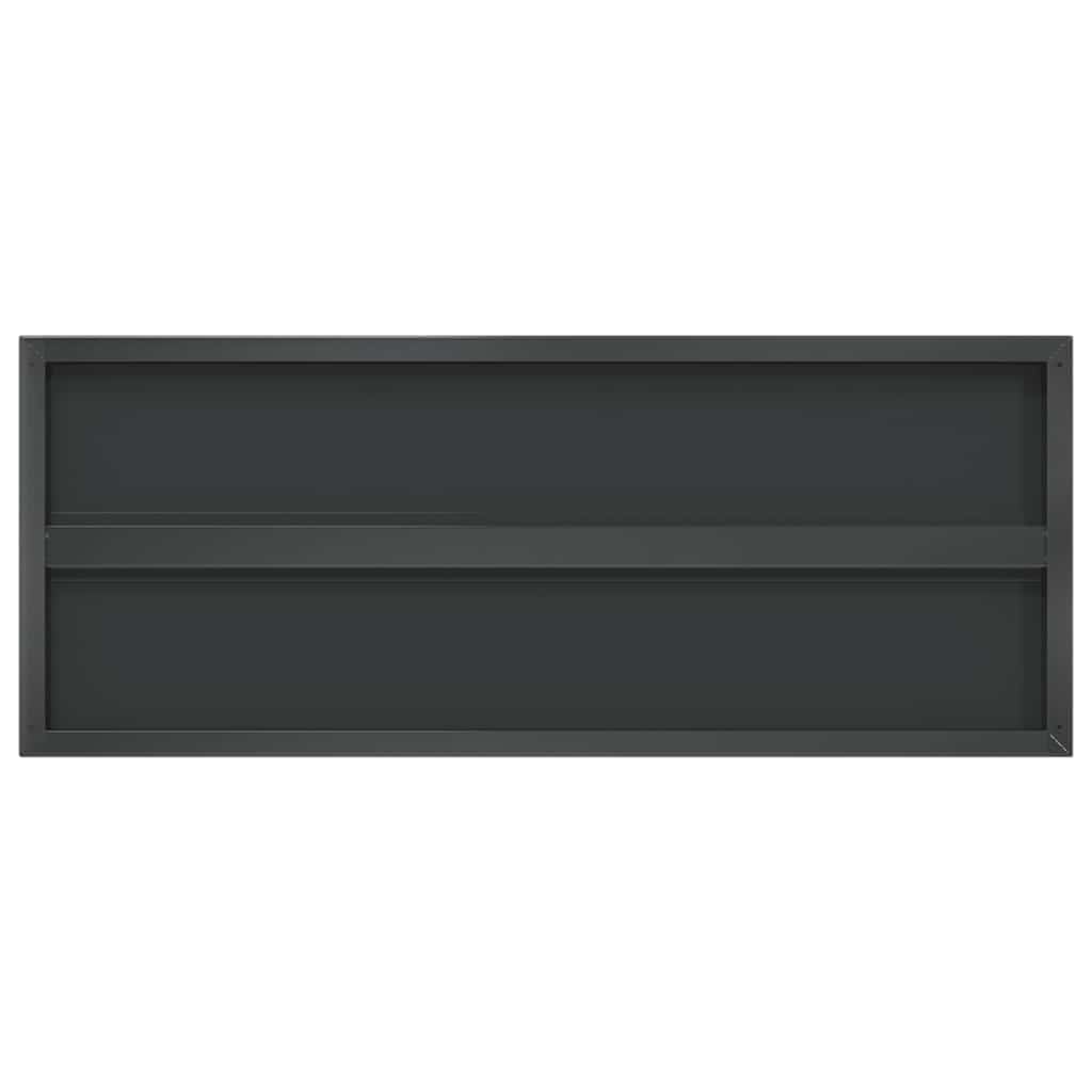 Mensole a Muro 2 pz 100x40 cm Nero in Acciaio Inossidabile