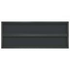 Mensole a Muro 2 pz 100x40 cm Nero in Acciaio Inossidabile