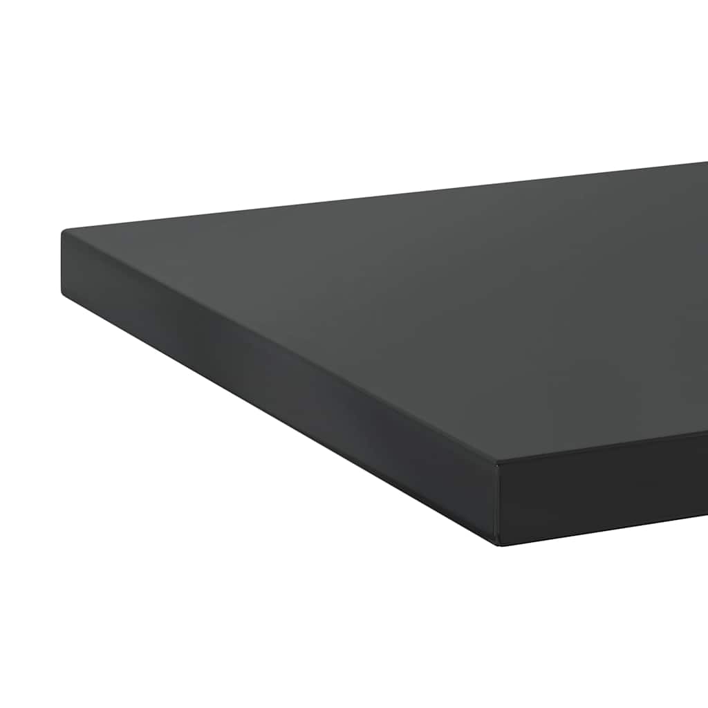 Mensole a Muro 2 pz 100x40 cm Nero in Acciaio Inossidabile