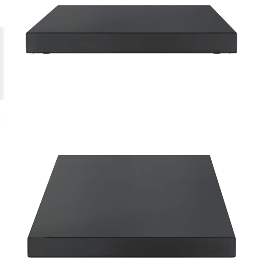 Mensole a Muro 2 pz 100x30 cm Nero in Acciaio Inossidabile