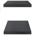 Mensole a Muro 2 pz 100x30 cm Nero in Acciaio Inossidabile