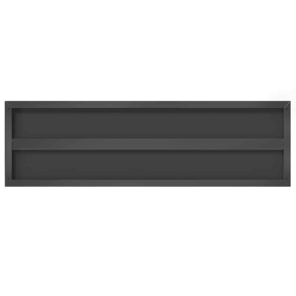 Mensole a Muro 2 pz 100x30 cm Nero in Acciaio Inossidabile