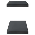 Mensole a Muro 2 pz 100x23,5 cm Nero in Acciaio Inossidabile