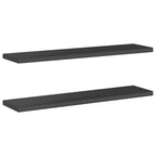 Mensole a Muro 2 pz 100x23,5 cm Nero in Acciaio Inossidabile