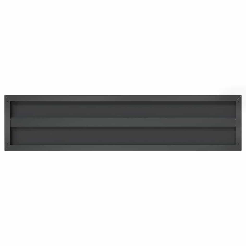 Mensole a Muro 2 pz 100x23,5 cm Nero in Acciaio Inossidabile