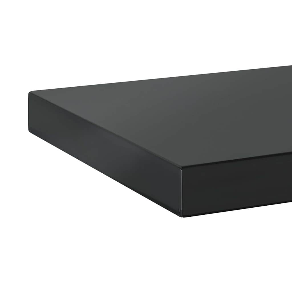 Mensole a Muro 2 pz 100x23,5 cm Nero in Acciaio Inossidabile