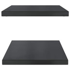 Mensole a Muro 2 pz 75x40 cm Nero in Acciaio Inossidabile