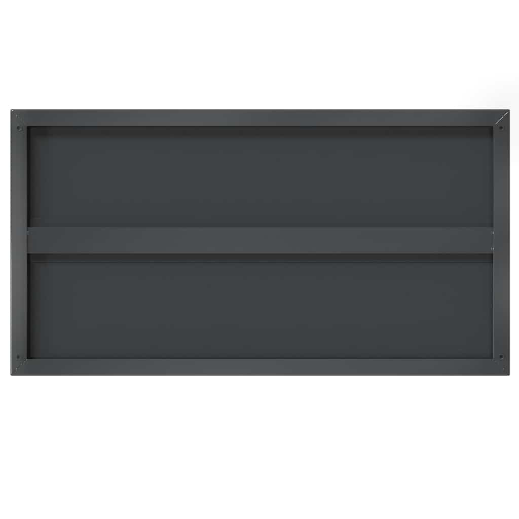 Mensole a Muro 2 pz 75x40 cm Nero in Acciaio Inossidabile