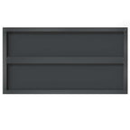 Mensole a Muro 2 pz 75x40 cm Nero in Acciaio Inossidabile
