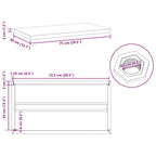 Mensole a Muro 2 pz 75x40 cm Nero in Acciaio Inossidabile