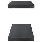 Mensole a Muro 2 pz 75x23,5 cm Nero in Acciaio Inossidabile