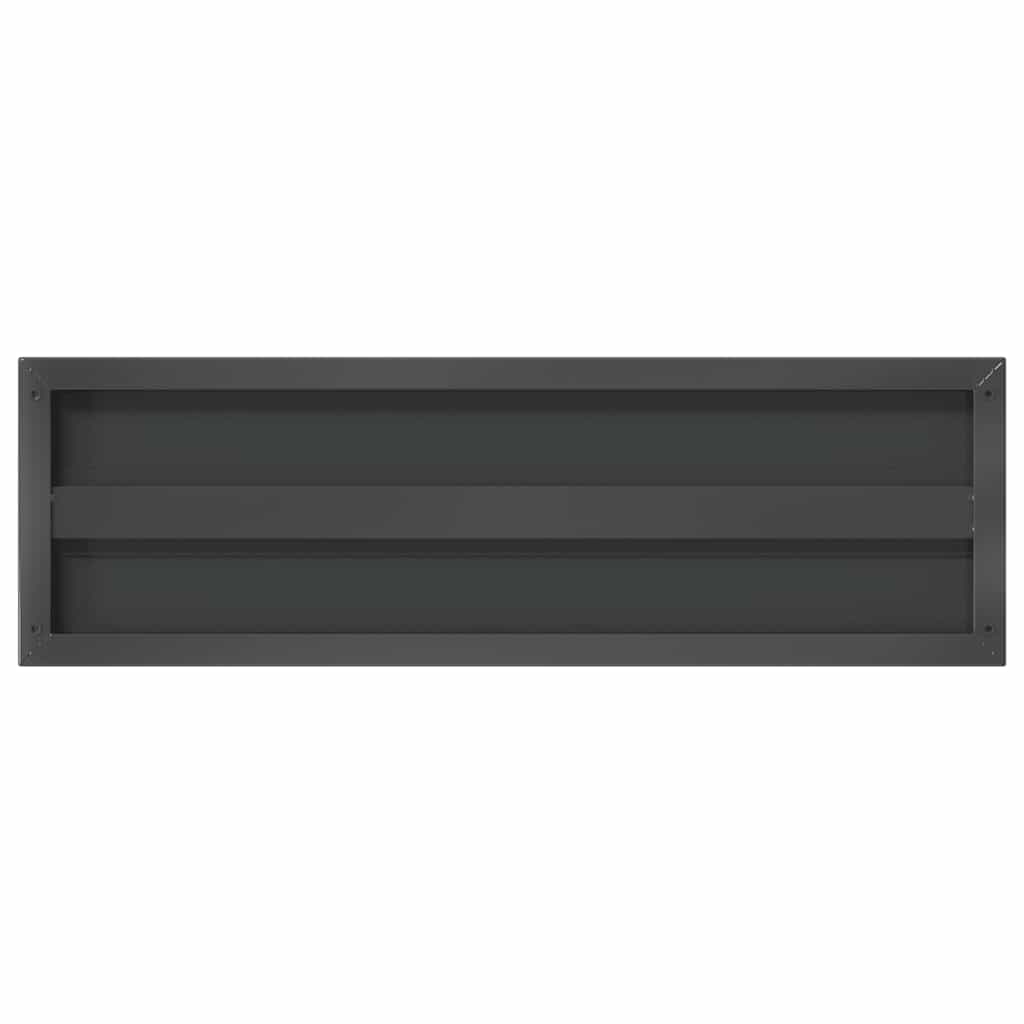 Mensole a Muro 2 pz 75x23,5 cm Nero in Acciaio Inossidabile