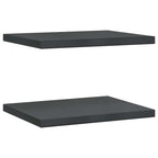 Mensole a Muro 2 pz 50x40 cm Nero in Acciaio Inossidabile
