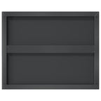 Mensole a Muro 2 pz 50x40 cm Nero in Acciaio Inossidabile