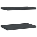 Mensole a Muro 2 pz 50x30 cm Nero in Acciaio Inossidabile