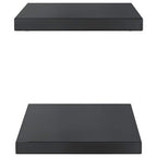 Mensole a Muro 2 pz 50x30 cm Nero in Acciaio Inossidabile