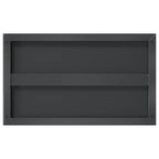 Mensole a Muro 2 pz 50x30 cm Nero in Acciaio Inossidabile