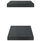 Mensole a Muro 2 pz 50x23,5 cm Nero in Acciaio Inossidabile