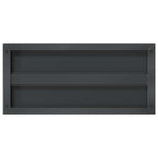 Mensole a Muro 2 pz 50x23,5 cm Nero in Acciaio Inossidabile