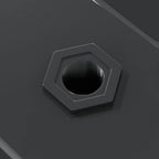 Mensole a Muro 2 pz 50x23,5 cm Nero in Acciaio Inossidabile