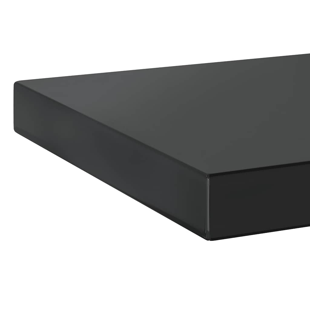 Mensole a Muro 2 pz 50x23,5 cm Nero in Acciaio Inossidabile