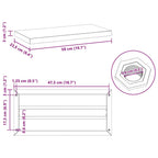 Mensole a Muro 2 pz 50x23,5 cm Nero in Acciaio Inossidabile