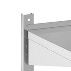 Mensola a Muro 2 Ripiani 50x23,5x48cm Argento in Acciaio Inox