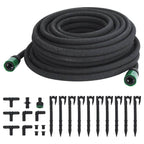 Tubo di Irrigazione da Giardino Nero 0,6" 25 m in Gomma