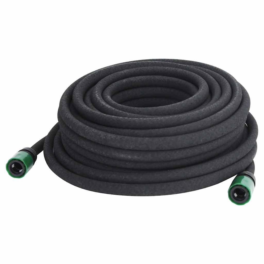 Tubo di Irrigazione da Giardino Nero 0,6" 25 m in Gomma
