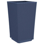 Fioriere da Giardino 2 pz Grigio Blu 32,5x32,5x57 cm in PP