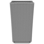 Fioriere da Giardino 2 pz Grigio Chiaro 32,5x32,5x57 cm in PP
