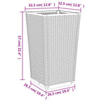 Fioriere da Giardino 2 pz Grigio Chiaro 32,5x32,5x57 cm in PP