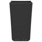 Fioriere da Giardino 2 pz Nere 32,5x32,5x57 cm in PP