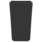 Fioriere da Giardino 2 pz Nere 32,5x32,5x57 cm in PP