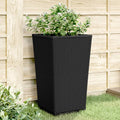 Fioriere da Giardino 2 pz Nere 32,5x32,5x57 cm in PP