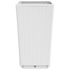 Fioriere da Giardino 2 pz Bianche 32,5x32,5x57 cm in PP