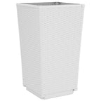 Fioriere da Giardino 2 pz Bianche 32,5x32,5x57 cm in PP