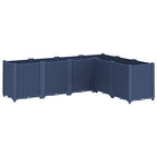 Fioriera da Giardino Grigio Blu 160x120x53 cm in PP