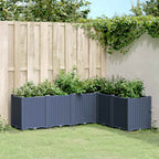 Fioriera da Giardino Grigio Blu 160x120x53 cm in PP