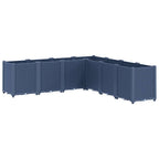 Fioriera da Giardino Grigio Blu 160x160x53 cm in PP