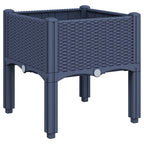 Fioriera da Giardino con Gambe Grigio Blu 40x40x42 cm in PP
